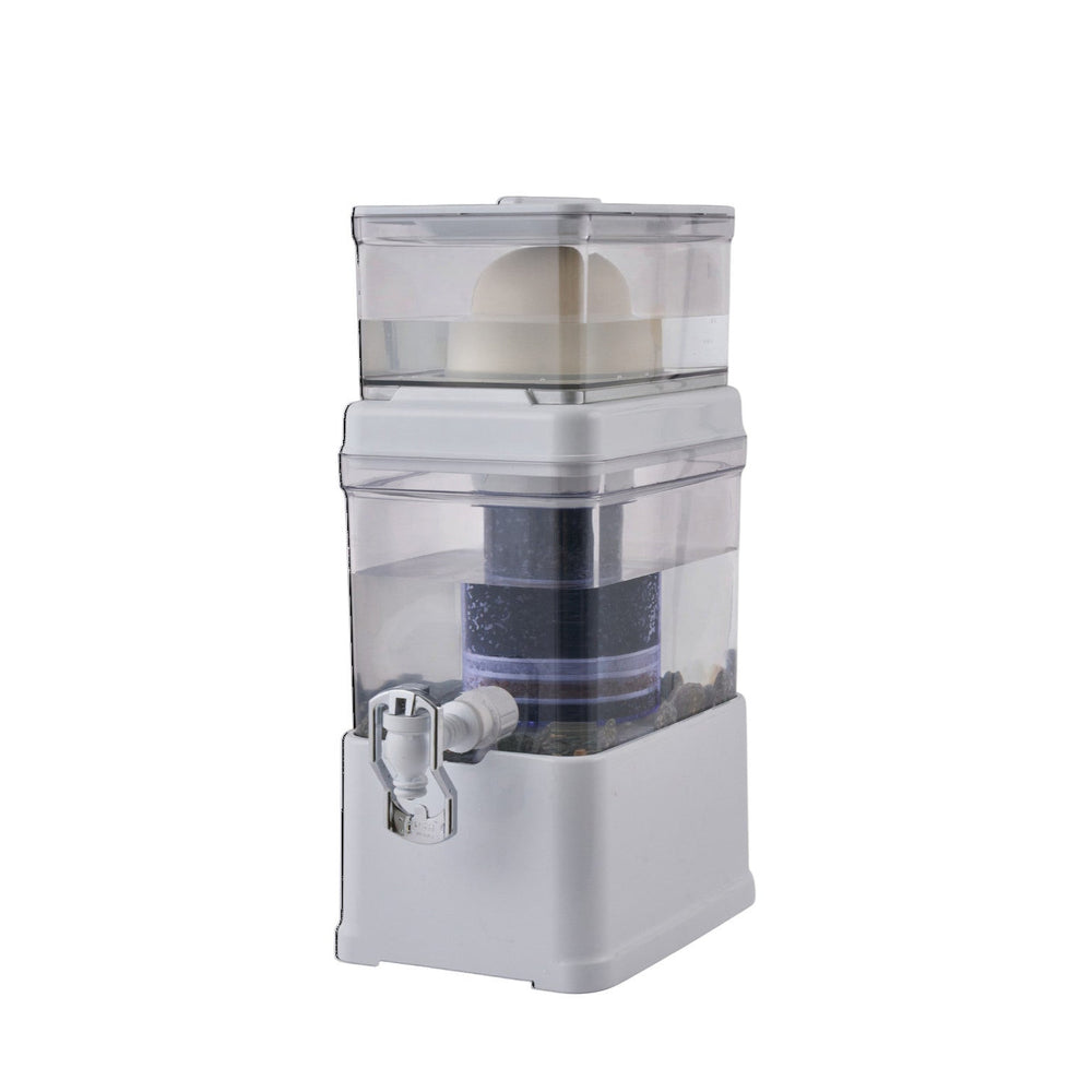 Purificador de agua por gravedad Rumah casa de 5 litros con sistema de filtración de 7 etapas y llave magnética