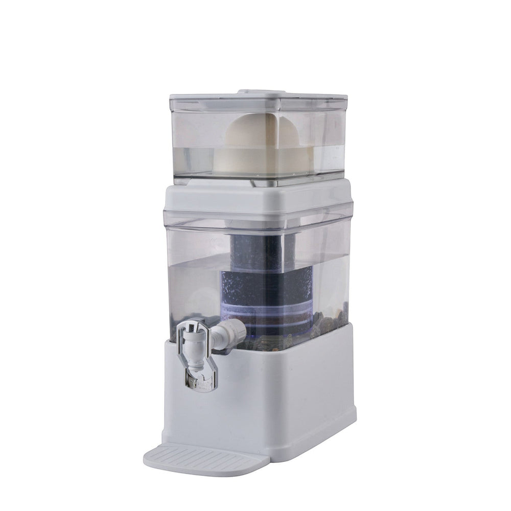 Purificador de agua por gravedad Rumah casa de 5 litros con sistema de filtración de 7 etapas y piedras minerales