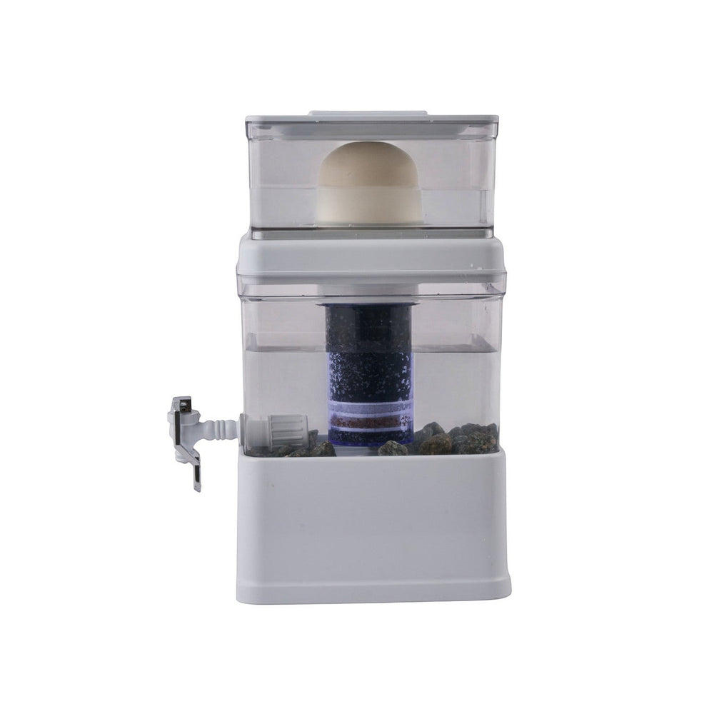 Sistema purificador de agua por gravedad BEVANT de 5 litros con filtración de 7 etapas y piedras minerales de Rumah casa