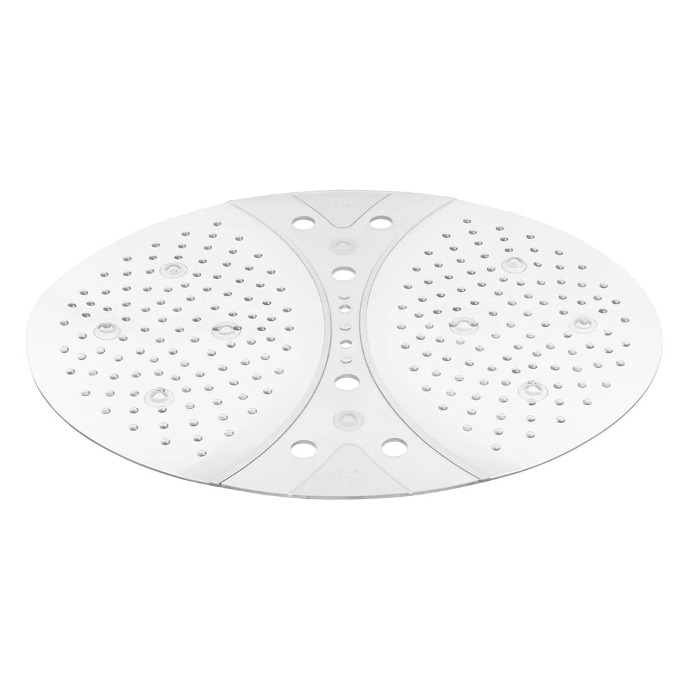 Alfombra de baño para ducha Hidro redonda transparente OU