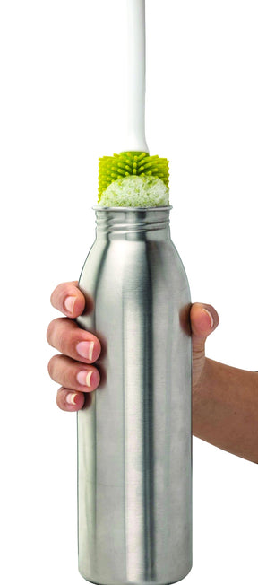 Cepillo botellas/vasos silicona verde