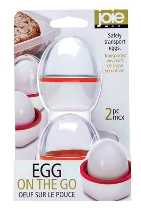 Contenedor huevo set x 2 para llevar rojo
