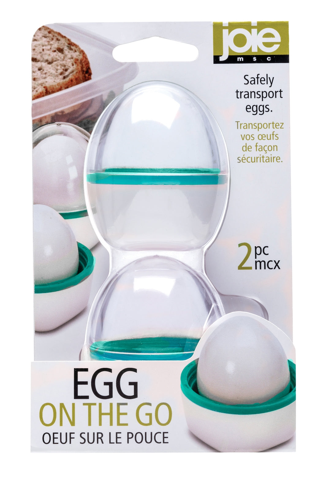Contenedor huevo set x 2 para llevar turquesa