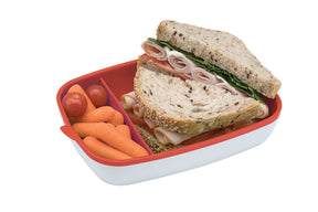 Contenedor sandwich & snack para llevar rojo