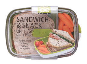 Contenedor sandwich & snack para llevar verde