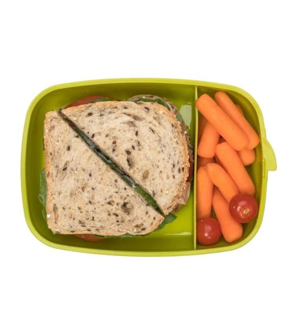 Contenedor sandwich & snack para llevar verde