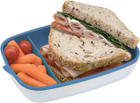 Contenedor sandwich & snack para llevar azul