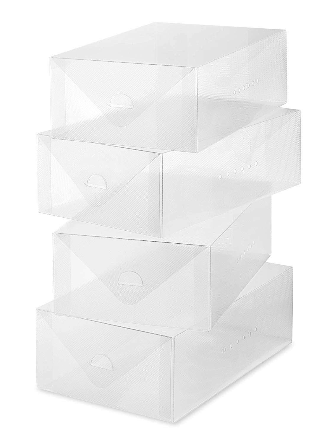 Set de 4 cajas transparentes zapatos mujer