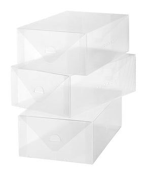 Set 3 cajas transparentes zapatos hombre