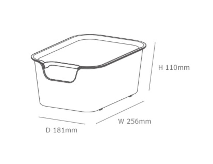 Caja organizadora Living box S 3 litros marfil