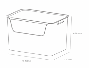 Caja organizadora Living box XL 30 litros gris