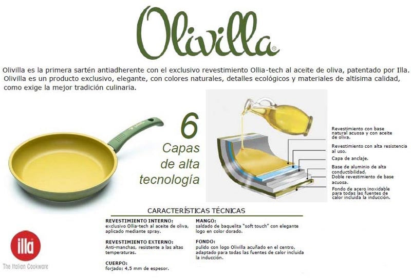 Olla Olivilla aceite de oliva 24cm