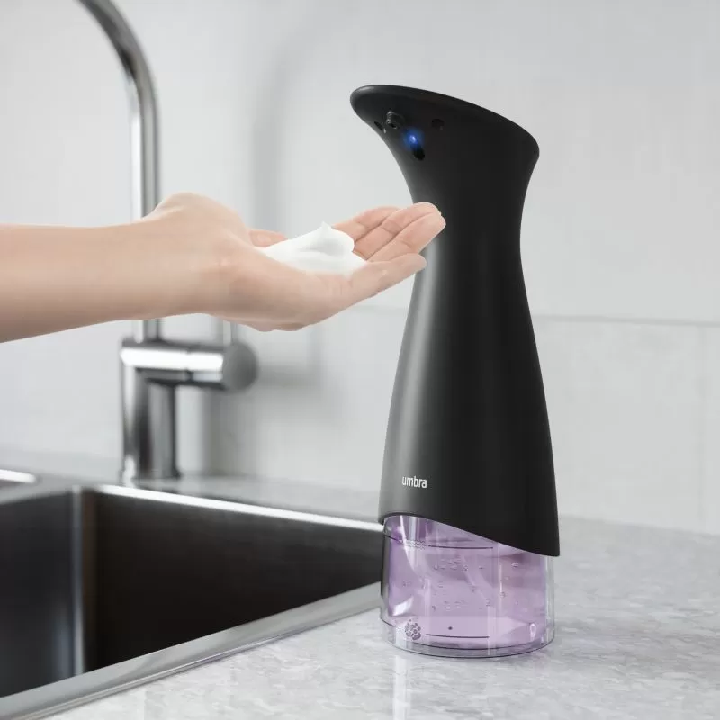 Dispensador automático jabón espuma Otto de 9.5 oz negro